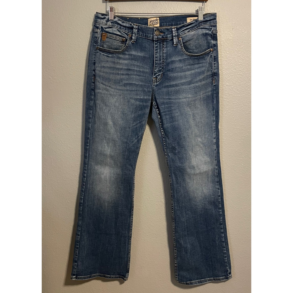 Moon Shine Spirit Mens Jeans Size 36x32 120 Proof Slim Boot Western Denim READ